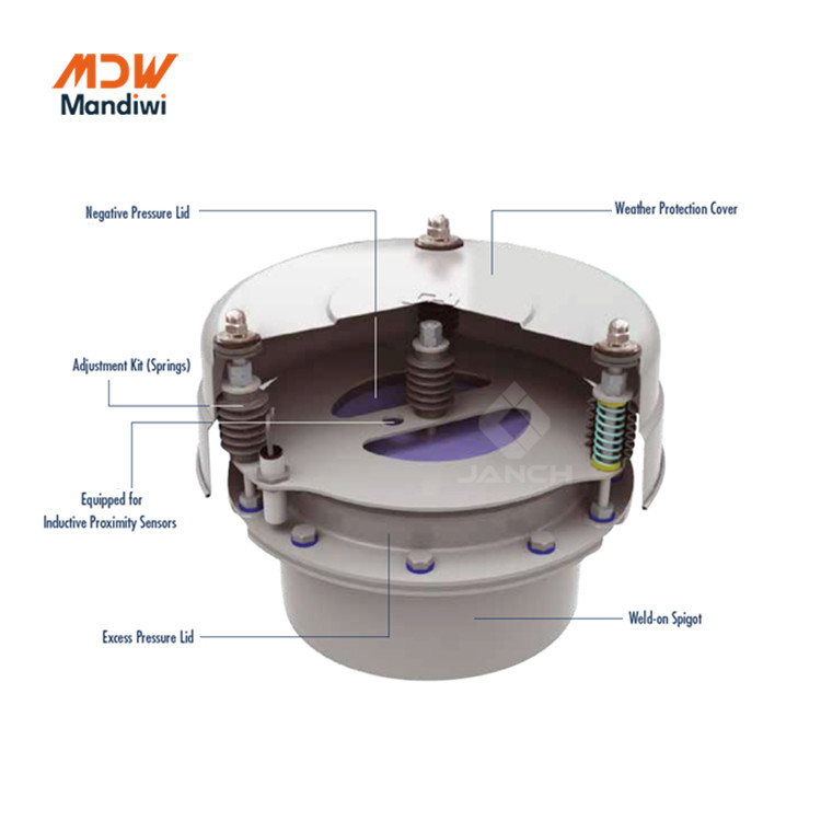Spring Loaded Pressure Relief Valve 273mm For Low Temperature Media In ...