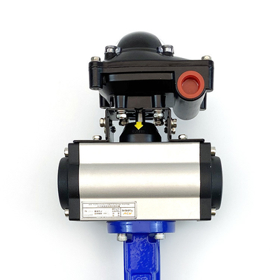 DN50 Water Wafer Butterfly Valves With NBR Sealing Material And Pneumatic Actuator