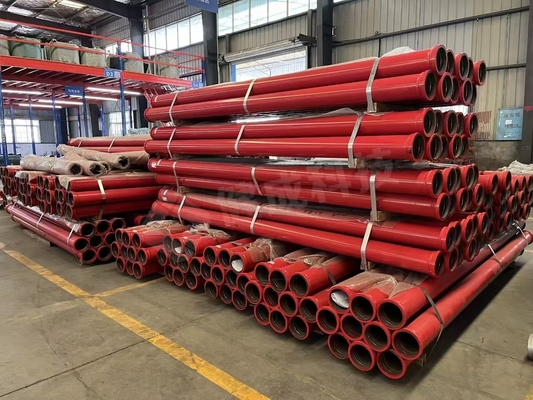 DN125 Concrete Pump Pipe ST52 Flange Connection 1 Year Warranty