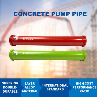 DN125 Concrete Pump Pipe ST52 Flange Connection 1 Year Warranty