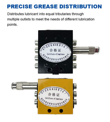 Automatic Universal Progressive Grease Distributor with 6 Holes and 8 Holes for Construction Machinery